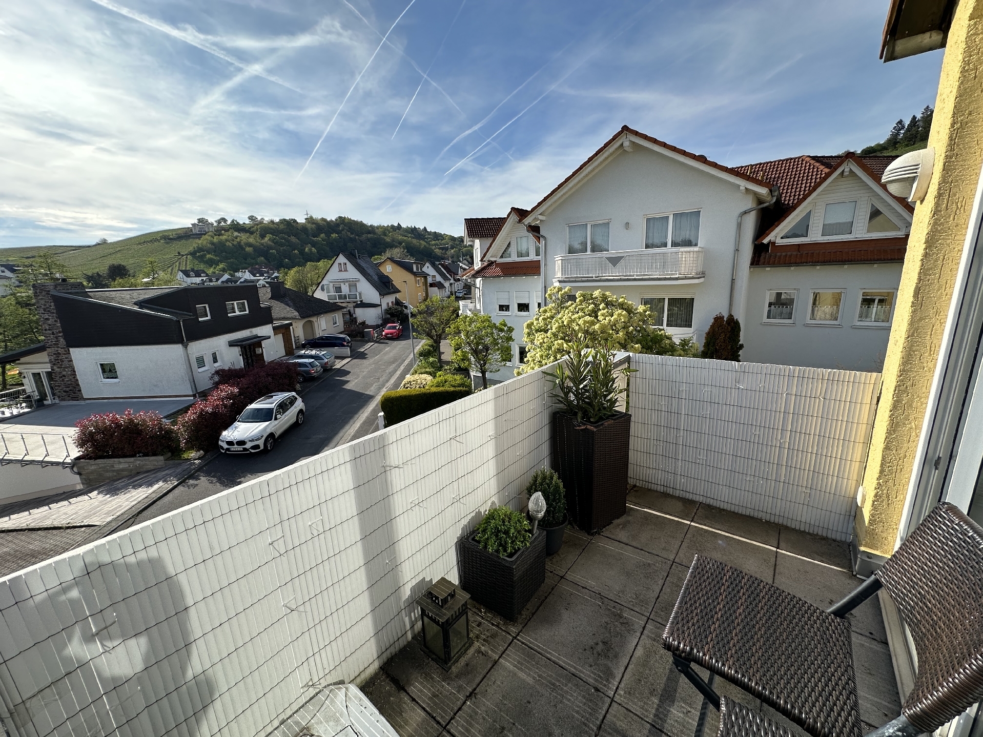 Balkon mit Blick auf die Weinberge