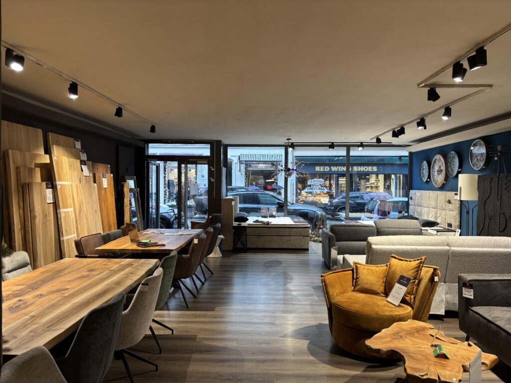 Blick zum Schaufenster