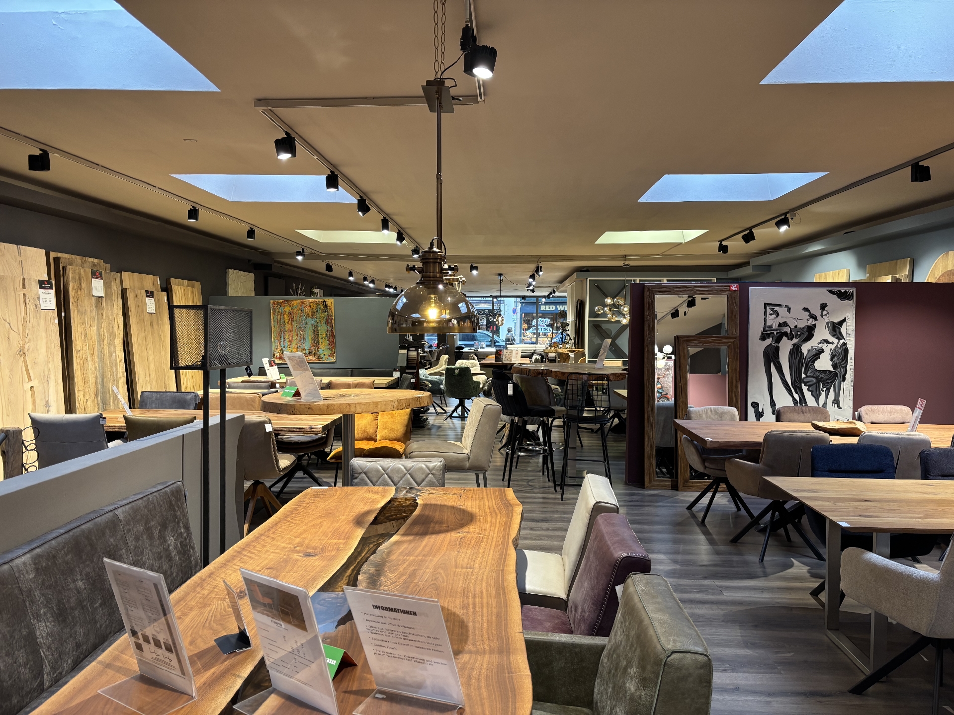 Blick von hinten nach vorne