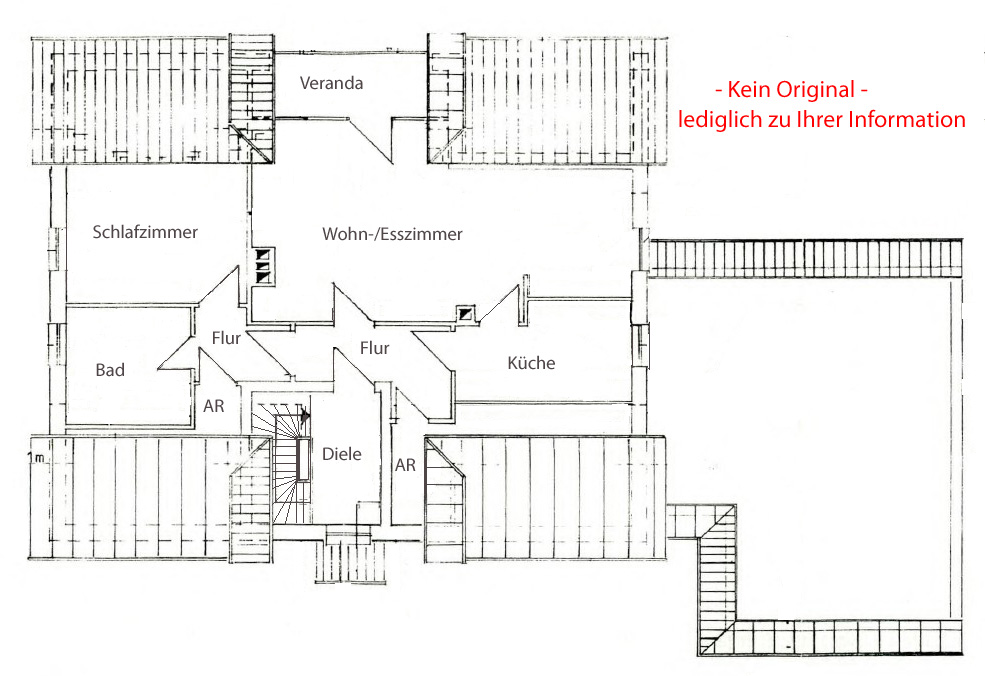Dachgeschoss (ursprüngliche Planung, heute nicht ausgebaut!!)