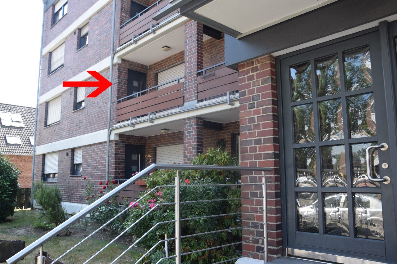 Laubengang zur Wohnung