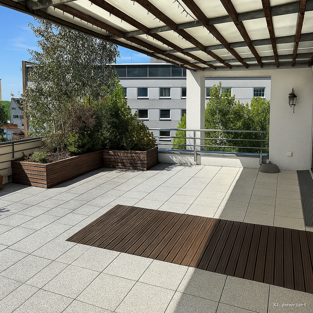 Dachterrasse mit süd-westlicher Ausrichtung